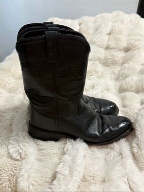 Old West Men’s Corona Cowboy Boots Black Calf Leather Western 9.5 D